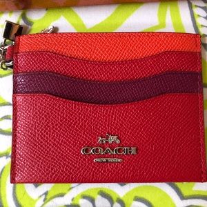 Red Coach wallet cardholder